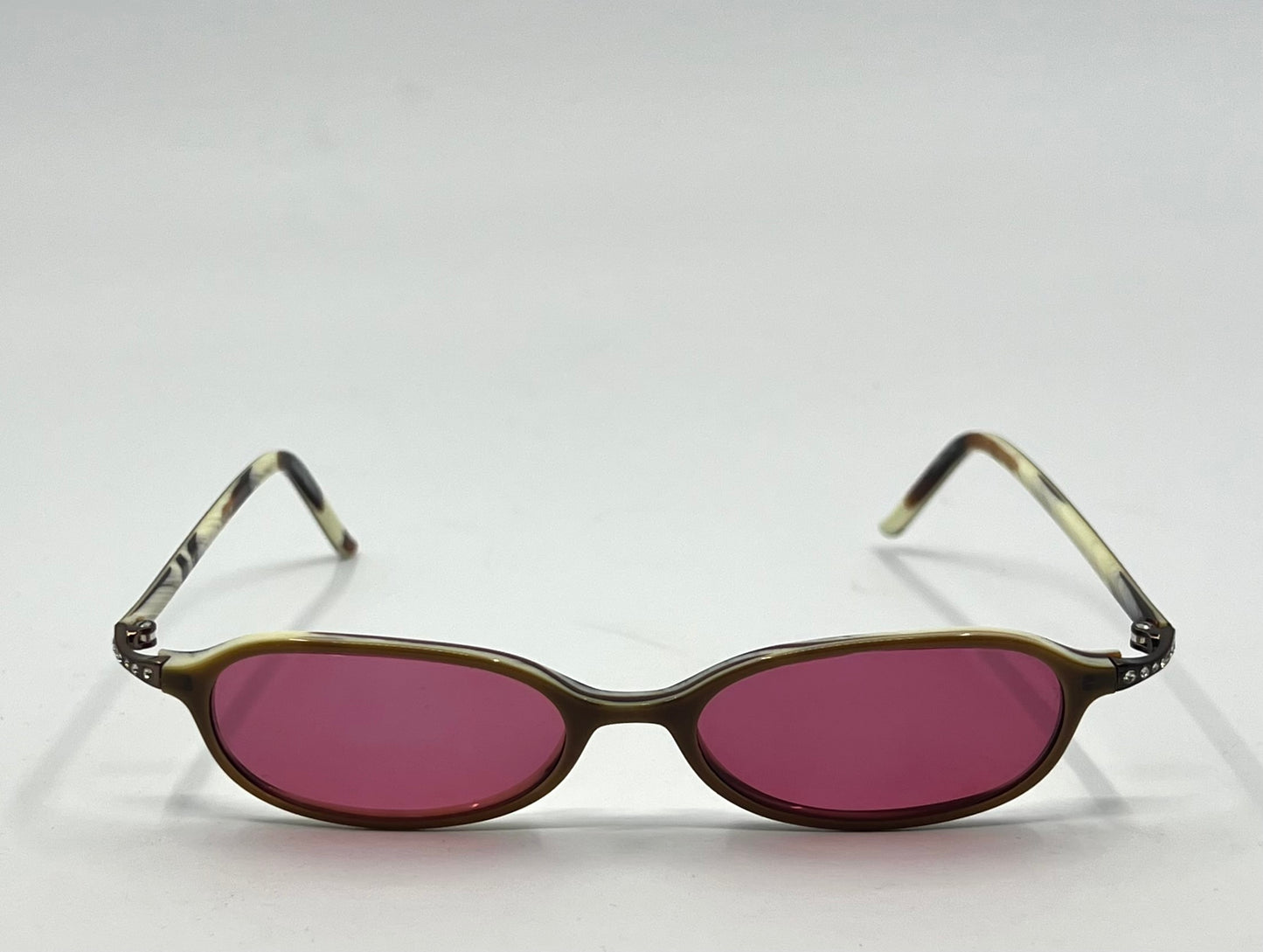 Valentino Vintage Sunglasses w|New Solid Pink Custom Tinted Lenses-Italy-Unworn