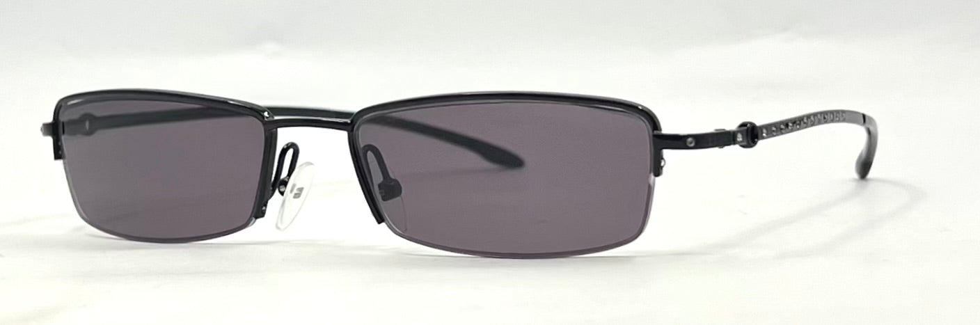 Dior CD 3627 Y2K VINTAGE Half-Rim Sunglasses-New Solid Smoke Custom Lenses-Unworn