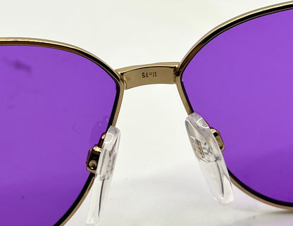 Silhouette M 6104 V 6055 Vintage Sunglasses W|New Solid Purple Custom Lenses-56Mm-Unworn|Nos-Austria