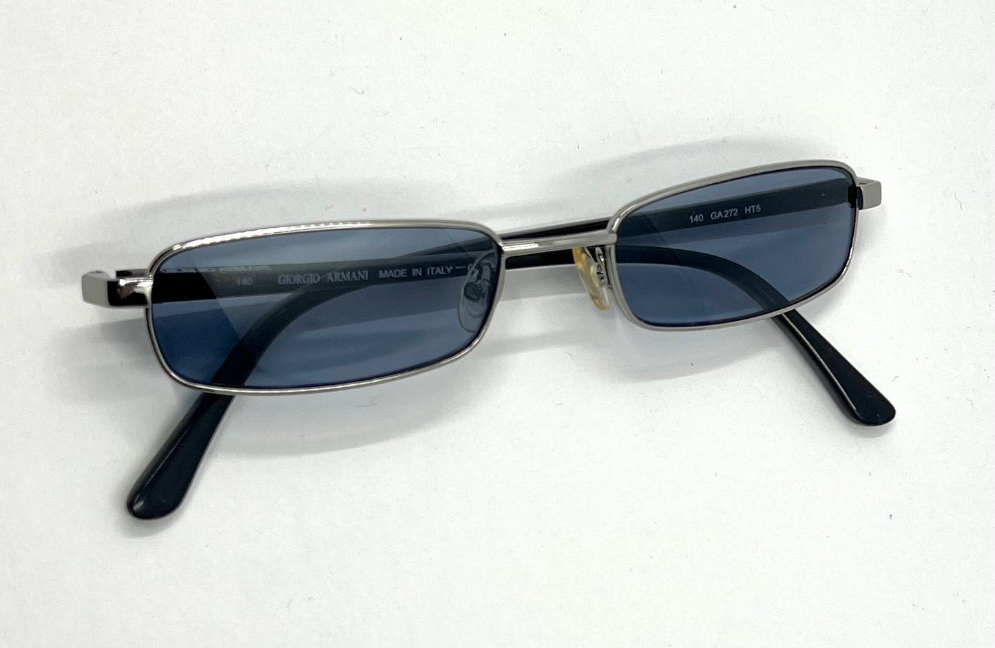 Giorgio Armani GA272 HT5 Y2K Vintage Sunglasses-New Blue-Grey Custom Lenses