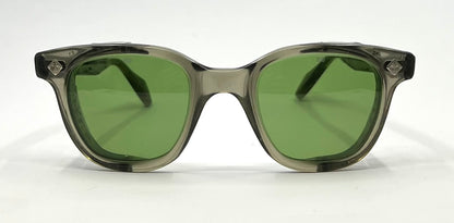 Bouton U-Fit-6 Z87 Safety Glasses USA-Original Green Mineral Glass Lenses-Vintage 1950s