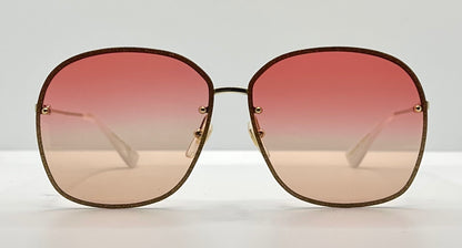GUCCI GG0228S 005-Glitter Frame Sunglasses w/Gradient Pink/Yellow Lenses-Discontinued/Unworn-Japan