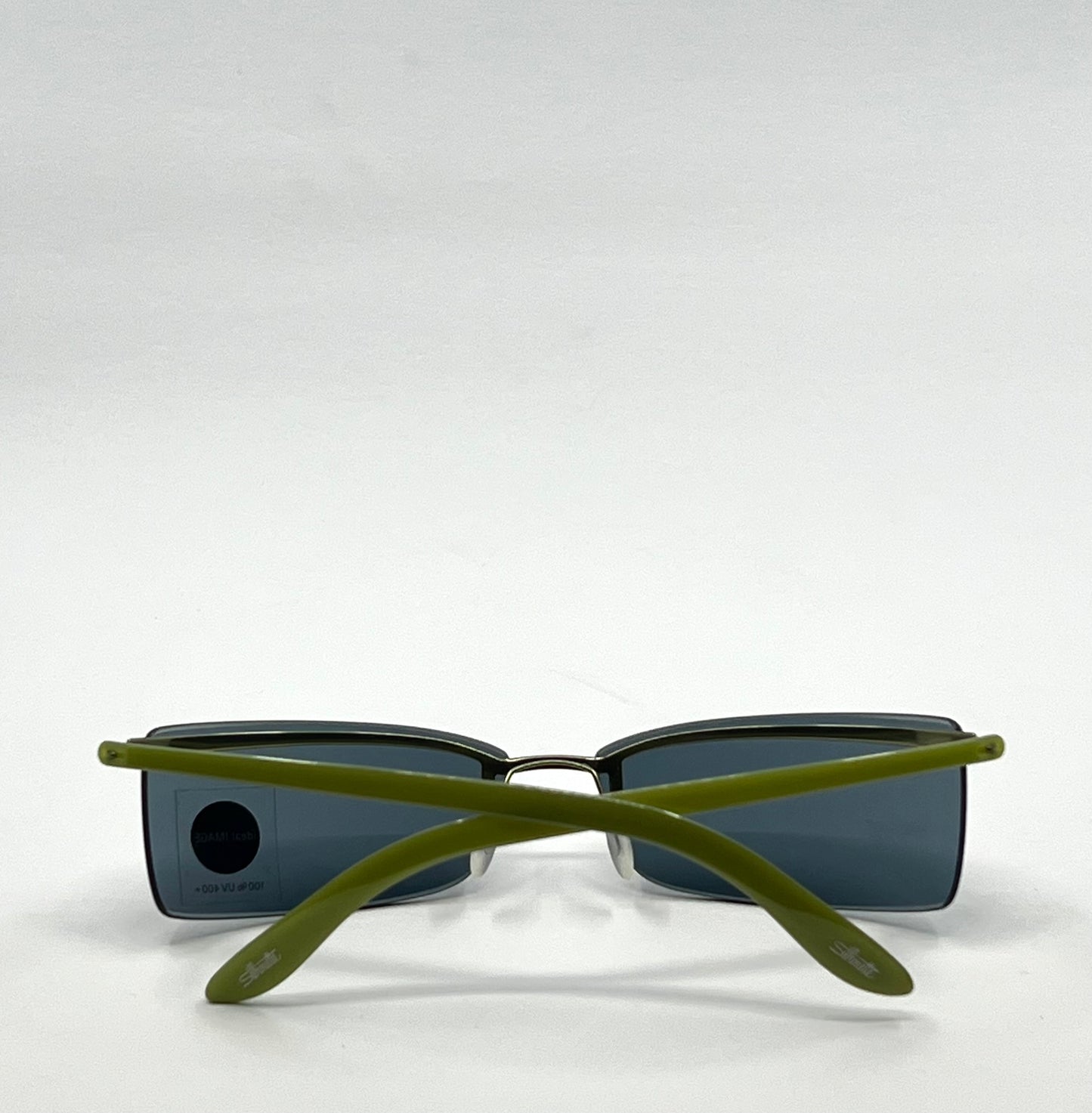 Silhouette 2131 Vintage Sunglasses- Y2K Deadstock Rimless w|Green Temples-Austria