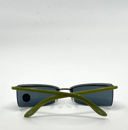 Silhouette 2131 Vintage Sunglasses- Y2K Deadstock Rimless w|Green Temples-Austria