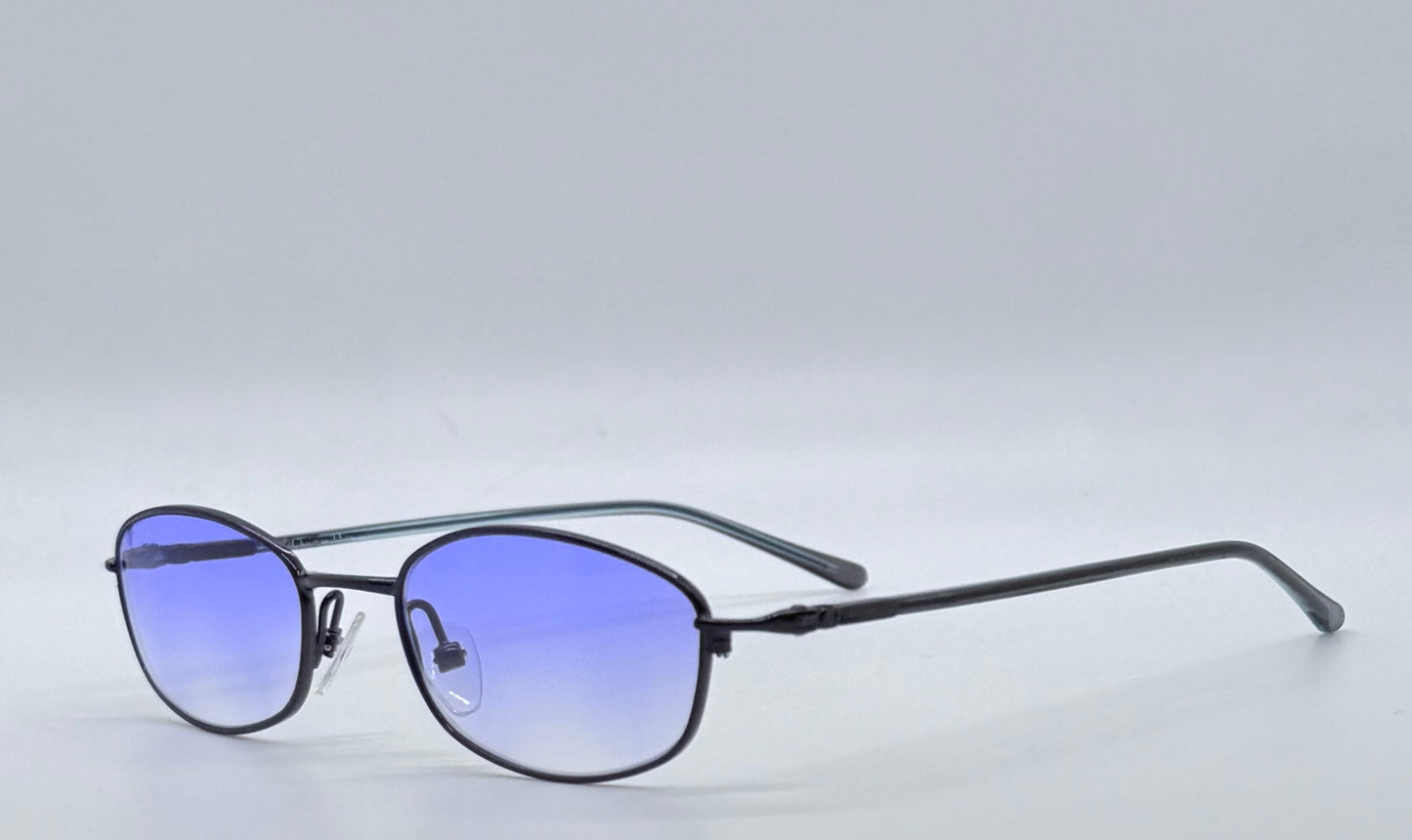Christian Dior CD 3589 20S-Y2K Blue Oval Sunglasses w/New Blue Sky Gradient Custom Lenses
