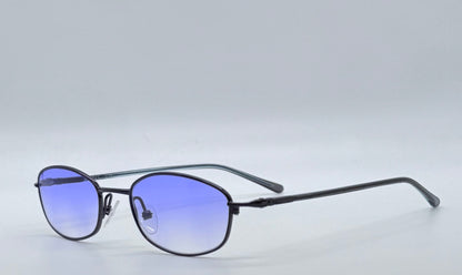 Christian Dior CD 3589 20S-Y2K Blue Oval Sunglasses w/New Blue Sky Gradient Custom Lenses