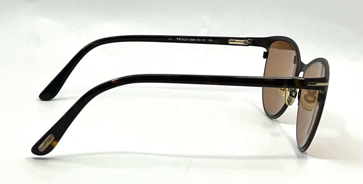 Tom Ford TF5420 049 Sunglasses-New Solid Tobacco Custom Lenses-Unworn w/Case
