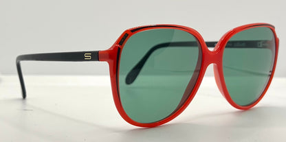 Silhouette Mod 1103 Vintage Sunglasses W|New Solid Green Custom Lenses-56Mm-Unworn