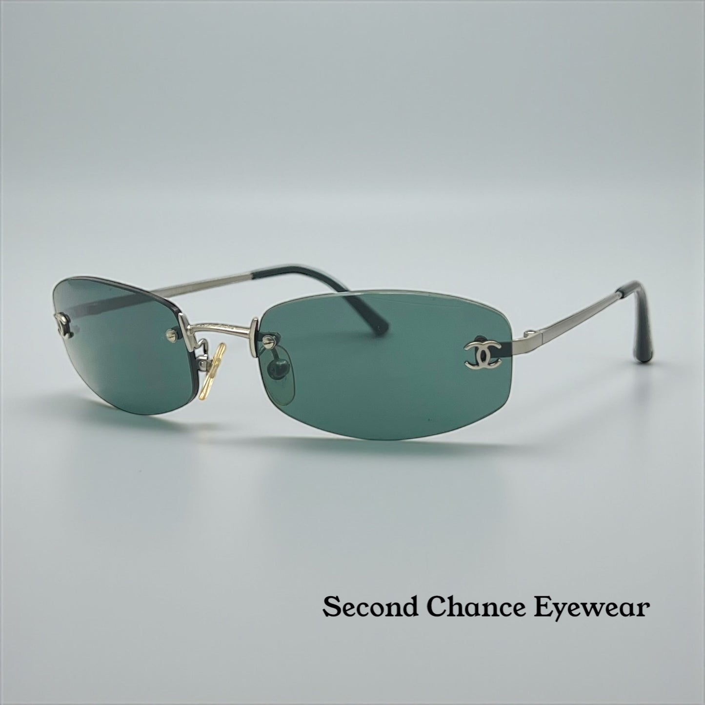 CHANEL 4002 Rimless Sunglasses c.103/71 Y2K Made in Italy-Vintage