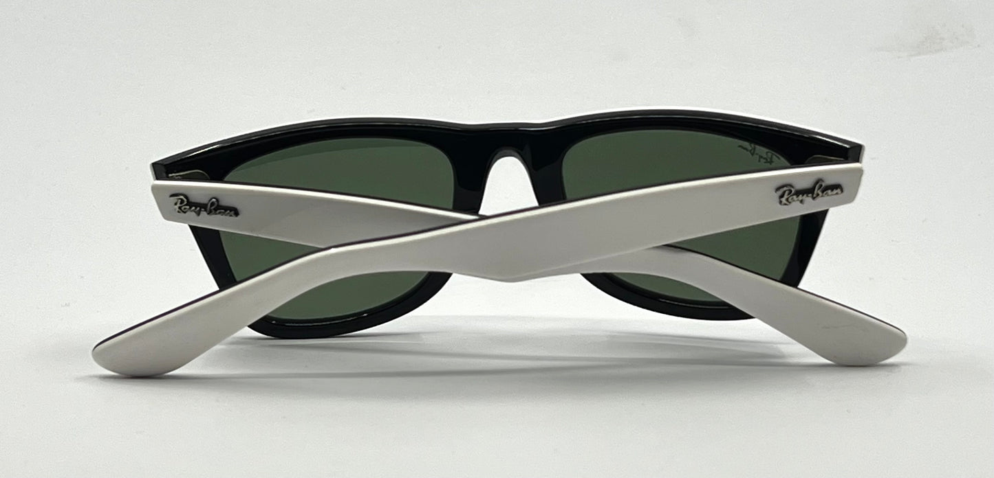 Ray-Ban RB2140 Wayfarer 956 Gloss White G-15 Sunglasses Made in Italy
