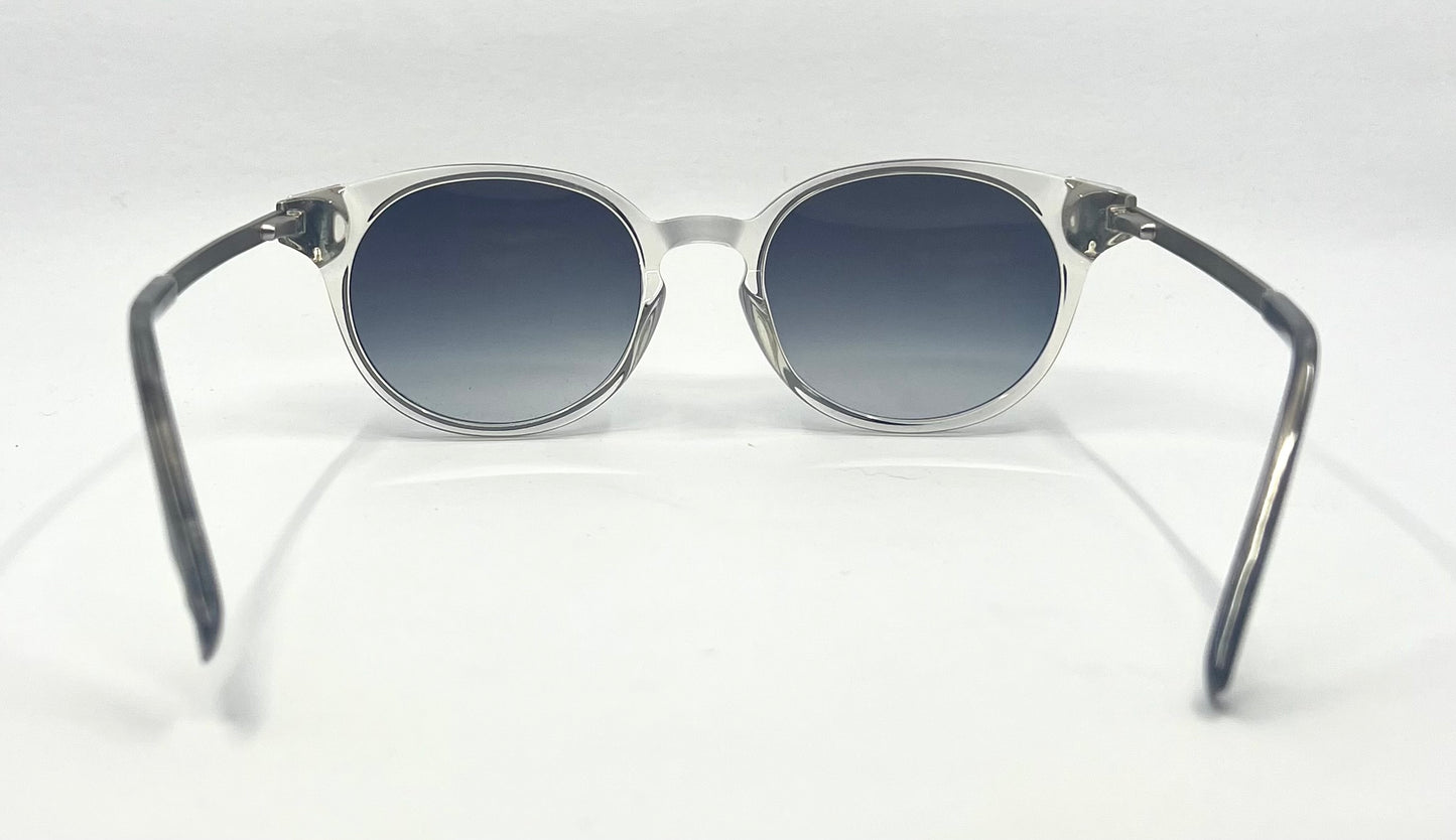 Coco and Breezy CB Inspire 103 Clear Round Sunglasses Grey Gradient Lenses 53-17