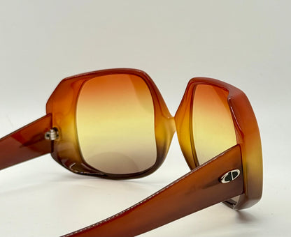Christian Dior DO4 1970s Oversized Sunglasses w/New Tri-Gradient Tinted Lenses