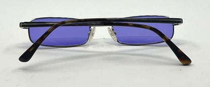 Giorgio Armani GA272-Y2K Vintage Sunglasses-New Solid Violet Blue Custom Lenses
