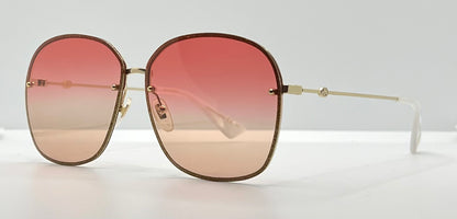 GUCCI GG0228S 005-Glitter Frame Sunglasses w/Gradient Pink/Yellow Lenses-Discontinued/Unworn-Japan