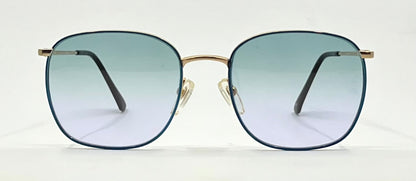 Hoya CP11 Vintage Gold Aviator Sunglasses-New Aqua Gradient Custom Lenses-Japan
