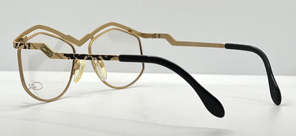 Cazal Mod 249 Col 413 Vintage Titanium Eyeglasses-Gold Leopard 57Mm-Unworn-Germany