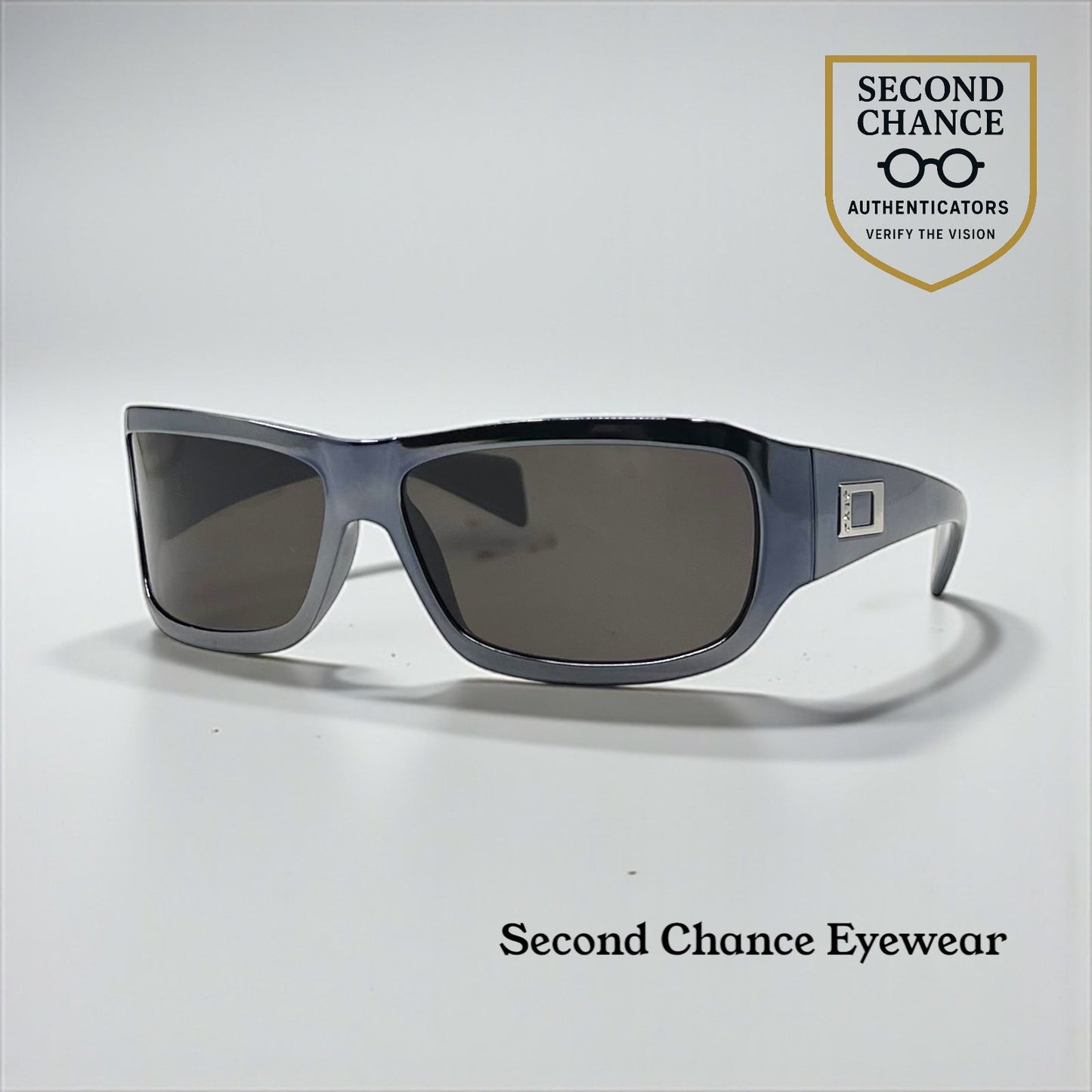 EXTE EX58710-Y2K Vintage Oversized Black Sunglasses 61mm-Italy