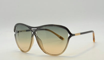 Tom Ford Tabitha Tf183 20B Green Aviator Sunglasses-Greenhoney Gradient Lenses-Full Kit