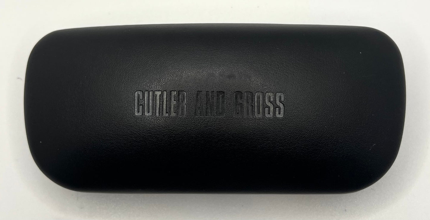 Cutler and Gross 1277 Round Sunglasses Gold|Black|White-New|Unworn-Full Kit-44mm