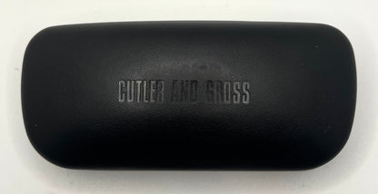 Cutler and Gross 1277 Round Sunglasses Gold|Black|White-New|Unworn-Full Kit-44mm
