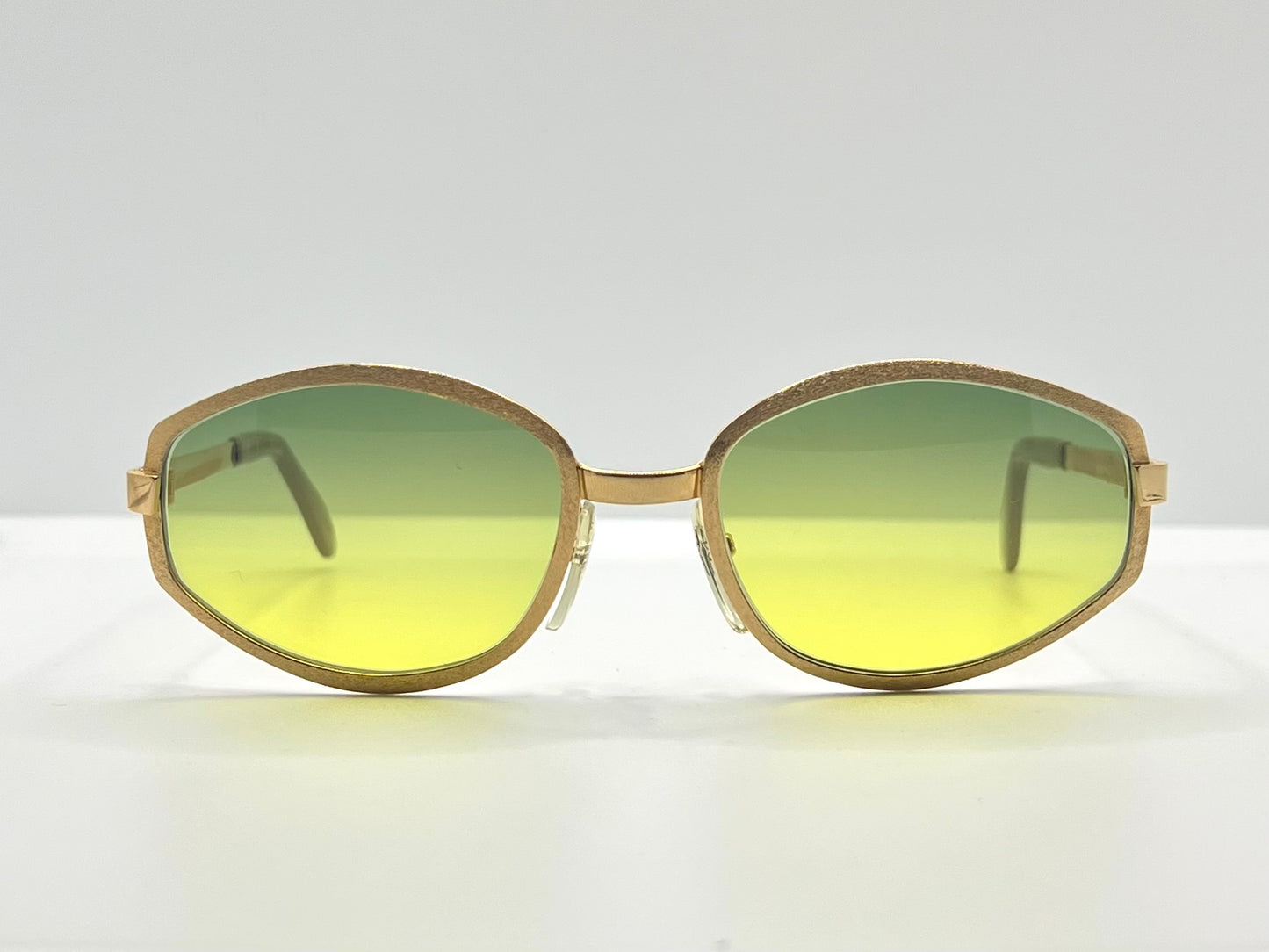 Vintage Deadstock Neostyle Boutique 303 Sunglasses – Custom Gradient “Citrine Moss” Lenses – Made In Germany – 52-18
