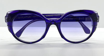 Struktur “Elixir”-Purple Clear Acetate Sunglasses W|New, Custom Lavender Gradient Lenses-New|Unworn-France