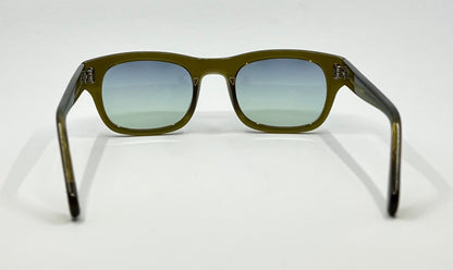 MOSCOT NEBB Sunglasses Olive Green w/New Gradient Custom Tinted Lenses-Full Kit