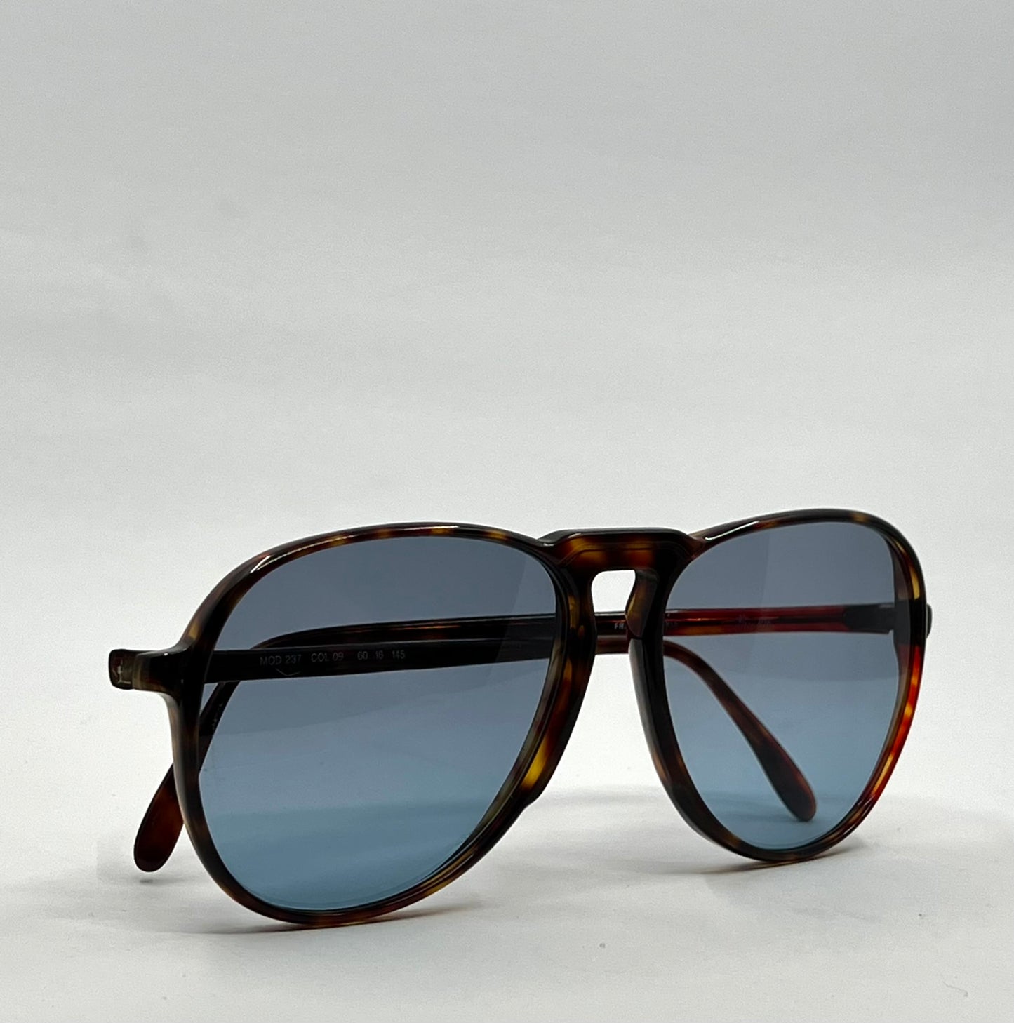 Silhouette Mod 237 Col 09 Vintage Sunglasses W|New Solid Blue Tinted Custom Lenses-Austria|60Mm