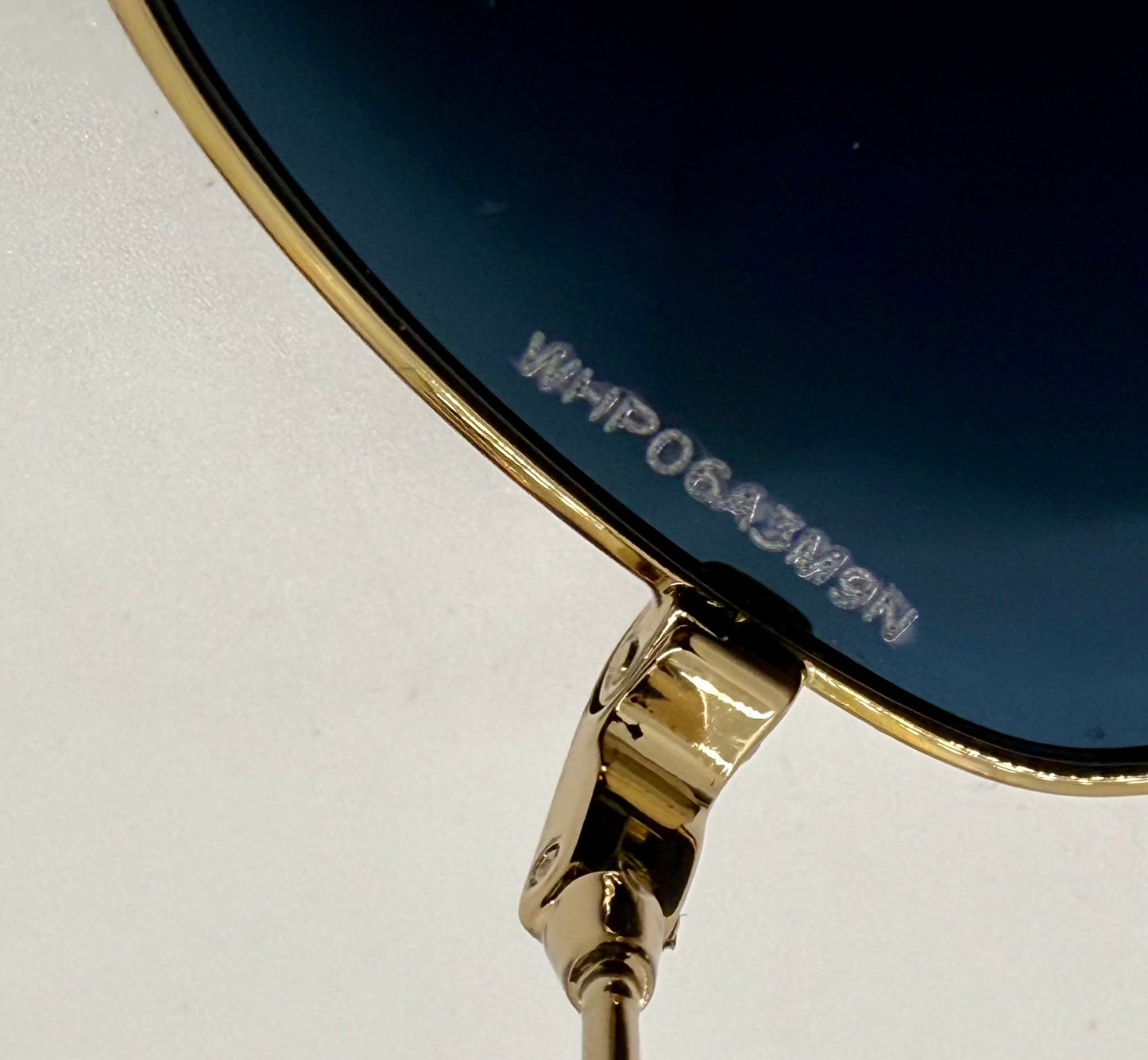 Dior 2VK49-VINTAGE Gold Metal Sunglasses-Blue Lenses 58-15-145 Unworn-Full Kit