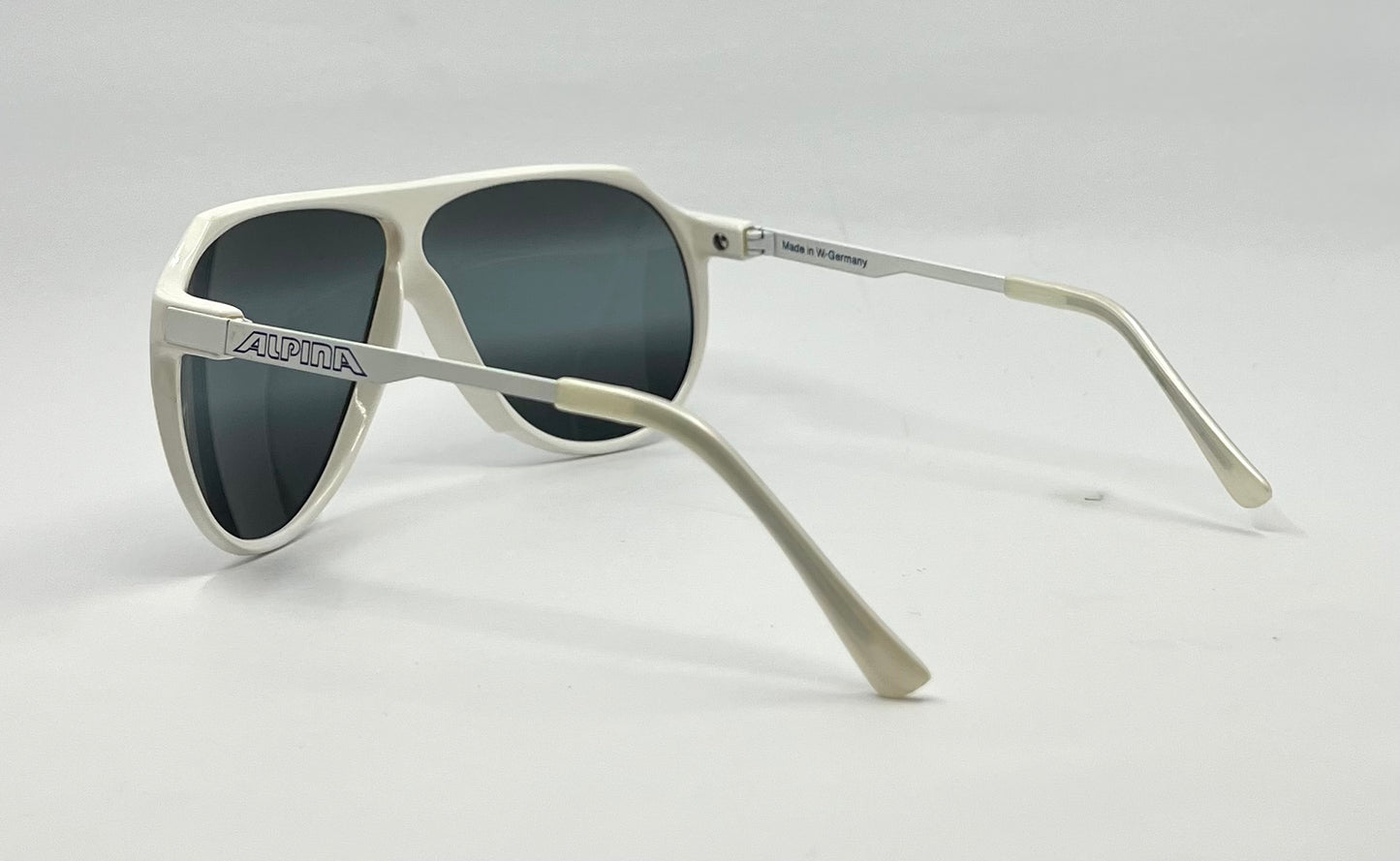 Alpina AERO Vintage Sunglasses White 64mm Aviator – Made in W. Germany 1980s