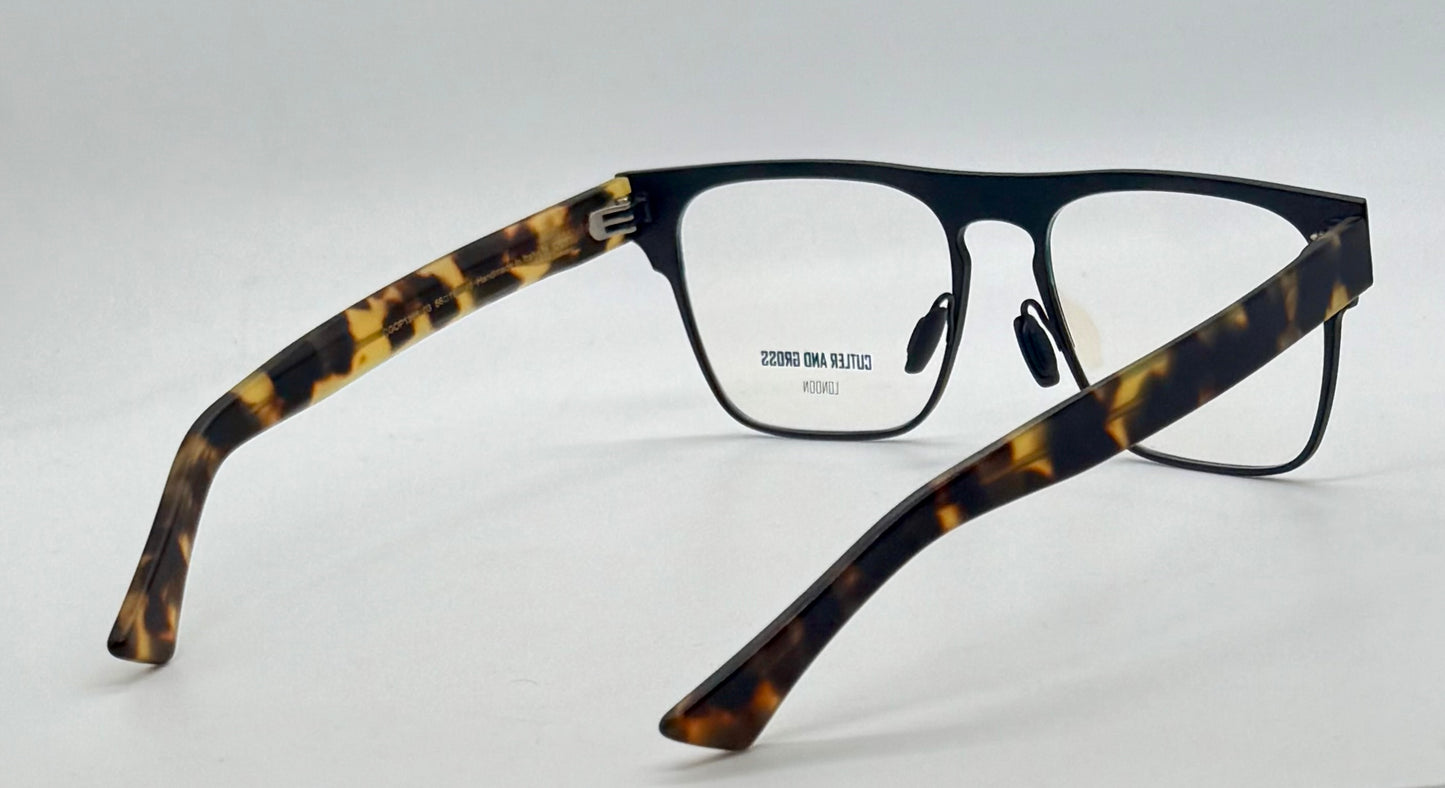 Cutler And Gross Cgop1366-03-Matte Black|Tortoise-56Mm-Handmade In Italy-Full Kit