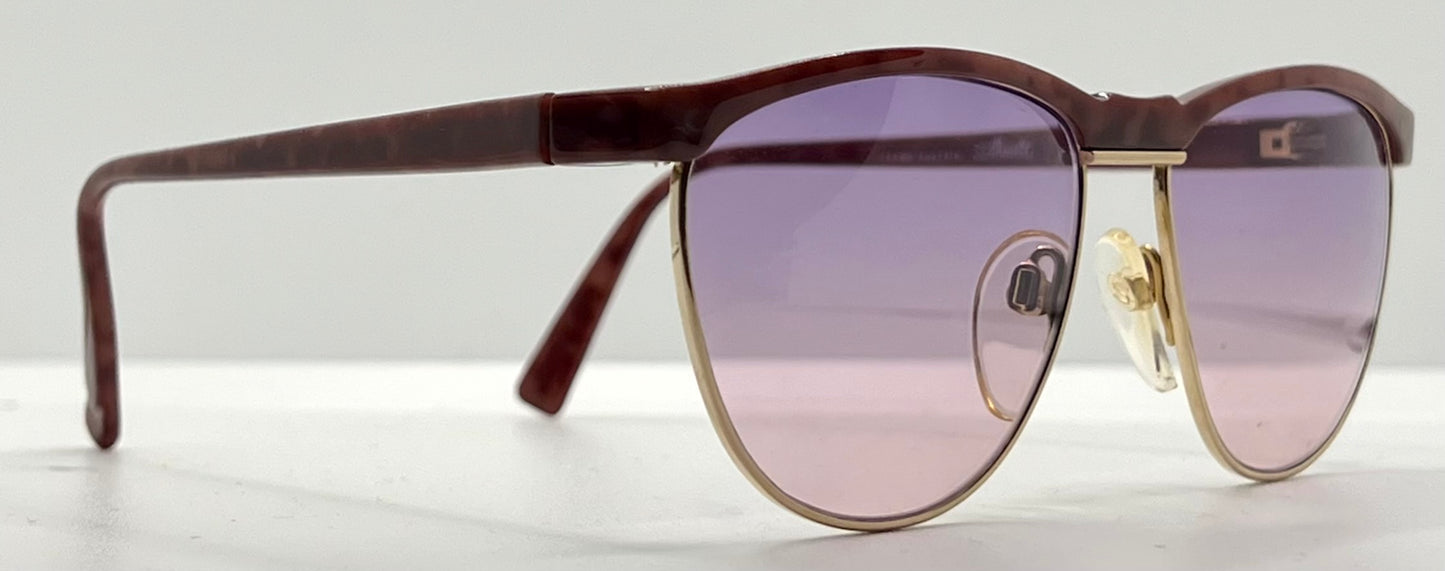Silhouette V6055 6081 Vintage Sunglasses w|New Pink-Purple Custom Lenses-54mm-Austria