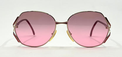Euroline Exclusive 469 0V55 Vintage Sunglasses-New Pink/Gold Custom Gradient Lenses