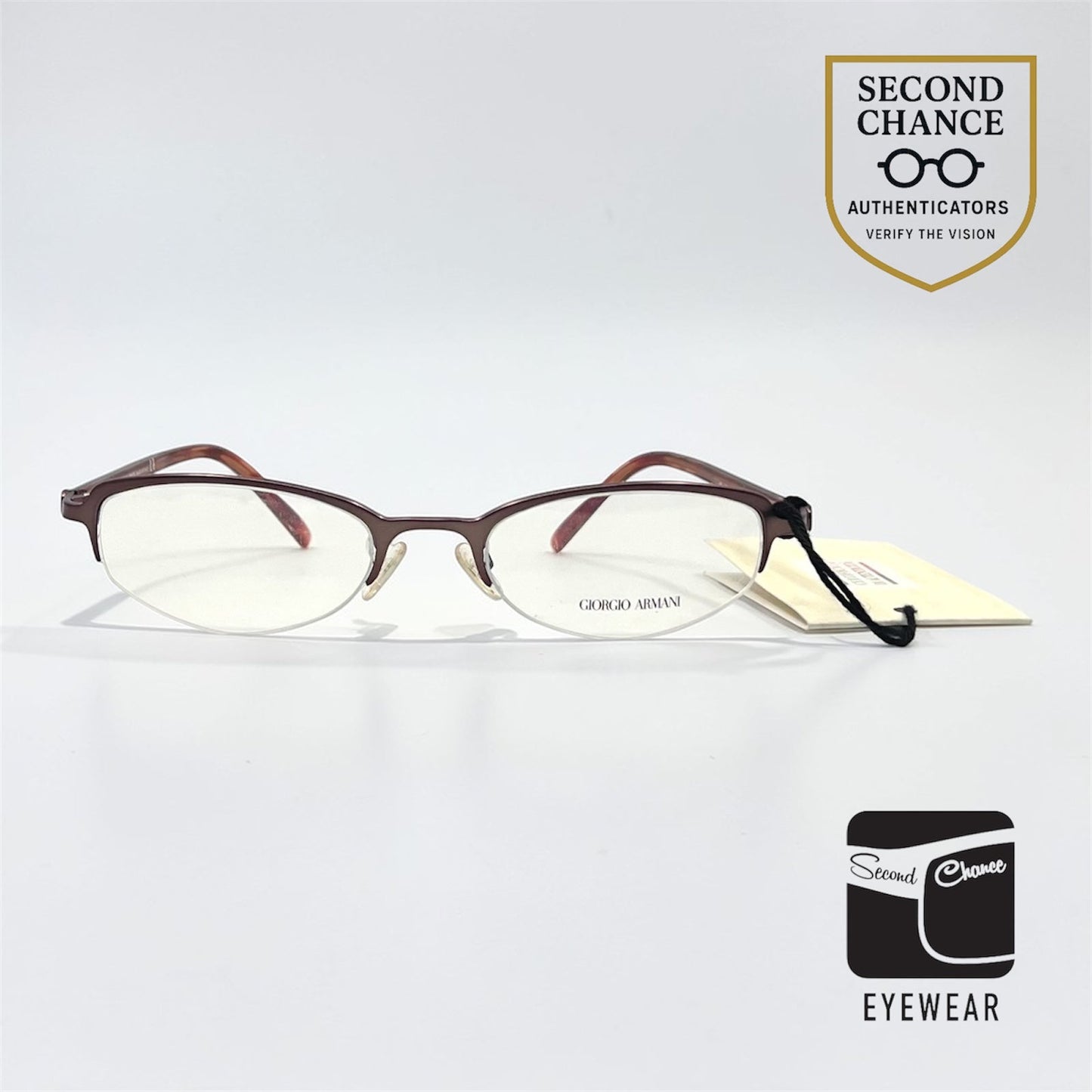 Giorgio Armani GA465 Vintage Semi-Rimless Optical Frame-Unworn-Italy