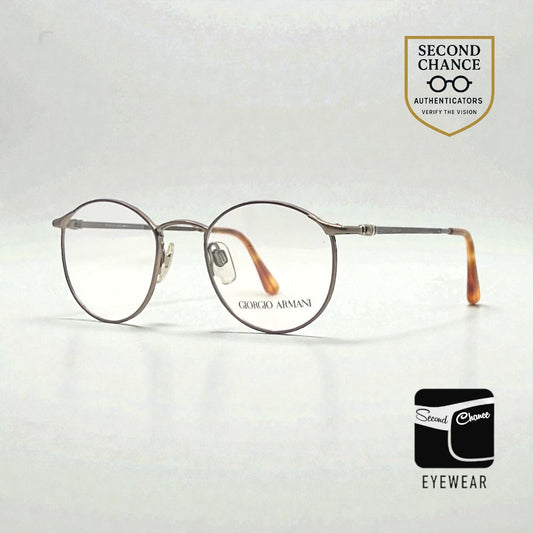 Giorgio Armani 132 Round Optical Eyeglass Frame-VINTAGE-Unworn-Italy