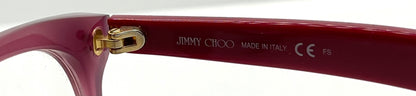 Jimmy Choo Jc205 Qho Pink Glitter Eyeglasses-New-Unworn-Italy-47Mm