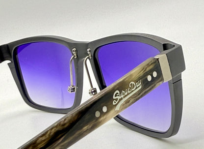 Superdry X Foundry Japan Collab W|New Purple Gradient Custom Lenses-Spring Hinges-Unworn