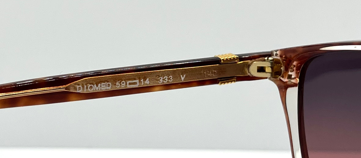 Ysl Diomed 333V Sunglasses W|New, Custom Gradient Lavender To Rose Lenses-France