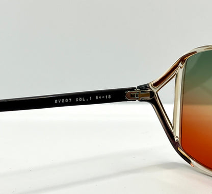 Sergio Valente Sv207 Vintage Sunglasses W|New, Custom Tri-Gradient Lenses-Rare 80S Deadstock
