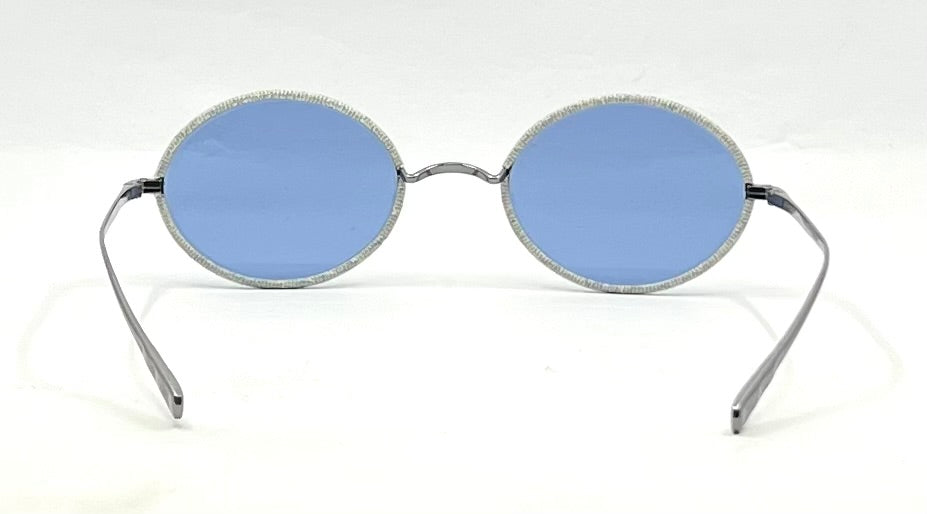 Chanel 4248-J Round Rope Rim Sunglasses-Blue Lenses Italy-NOS/UNWORN