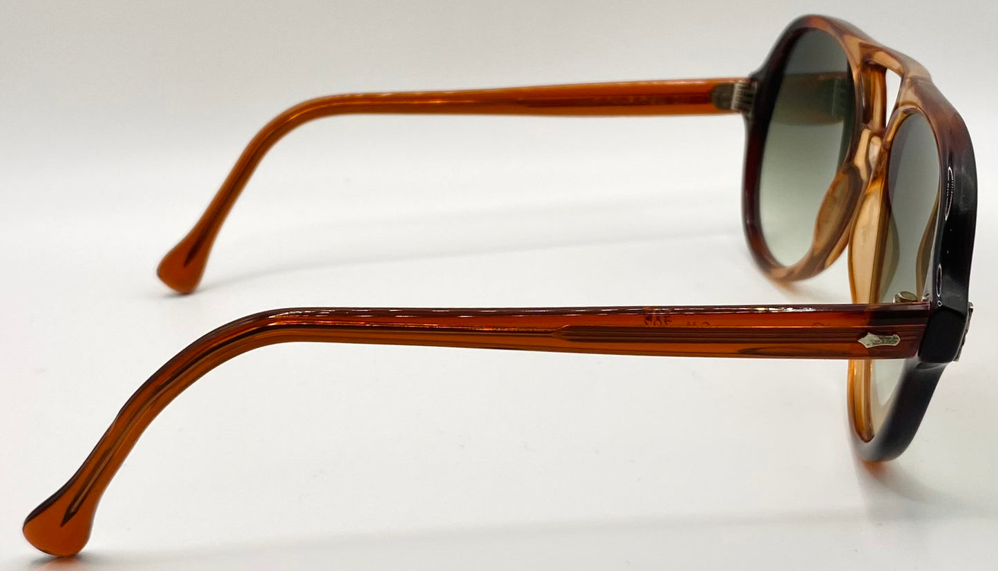 Vintage American Optical Flexi-Fit 6M Z87 Safety Glasses-Deadstock w|New, Custom Gradient Aquamarine Berko’s Designs Lenses