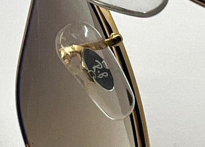 B&L Ray-Ban Large Metal Gold Aviator 58mm-w/New RB Gradient Lenses