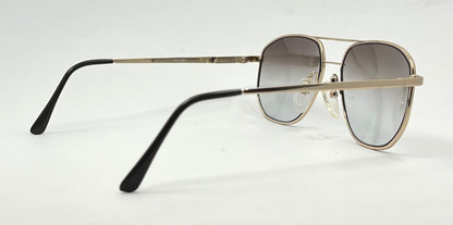 Studio 123-R-Flex Gold Aviator Sunglasses-New Gradient Custom Lenses-1970s Vintage