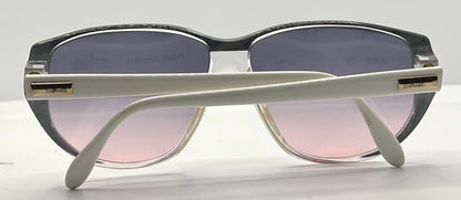 Silhouette M 1220 C 2952 Vintage White Sunglasses w|New Grey to Rose Gradient Custom Lenses-57mm-Austria