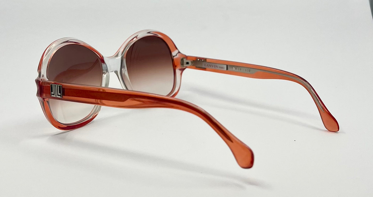 Lanvin OLB5 France-Oversized Round VINTAGE Sunglasses w/New Gradient Custom Lenses