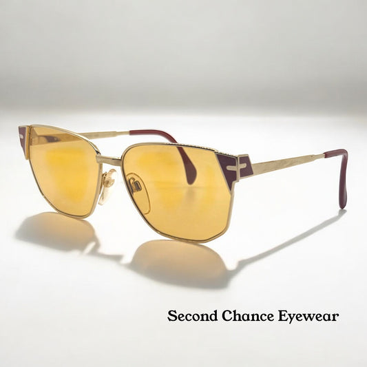 Silhouette M6114 | V6020 Vintage Sunglasses 55mm| w|New Amber Day|Night Custom Lenses | Deadstock Austria