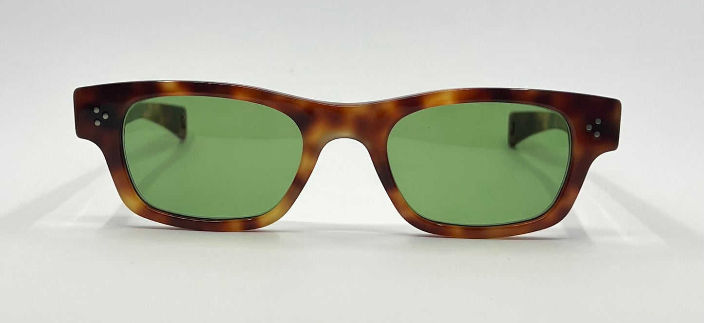 Jean Lempereur 3022 Vintage Sunglasses w/New Solid Green Custom Lenses- France-51mm