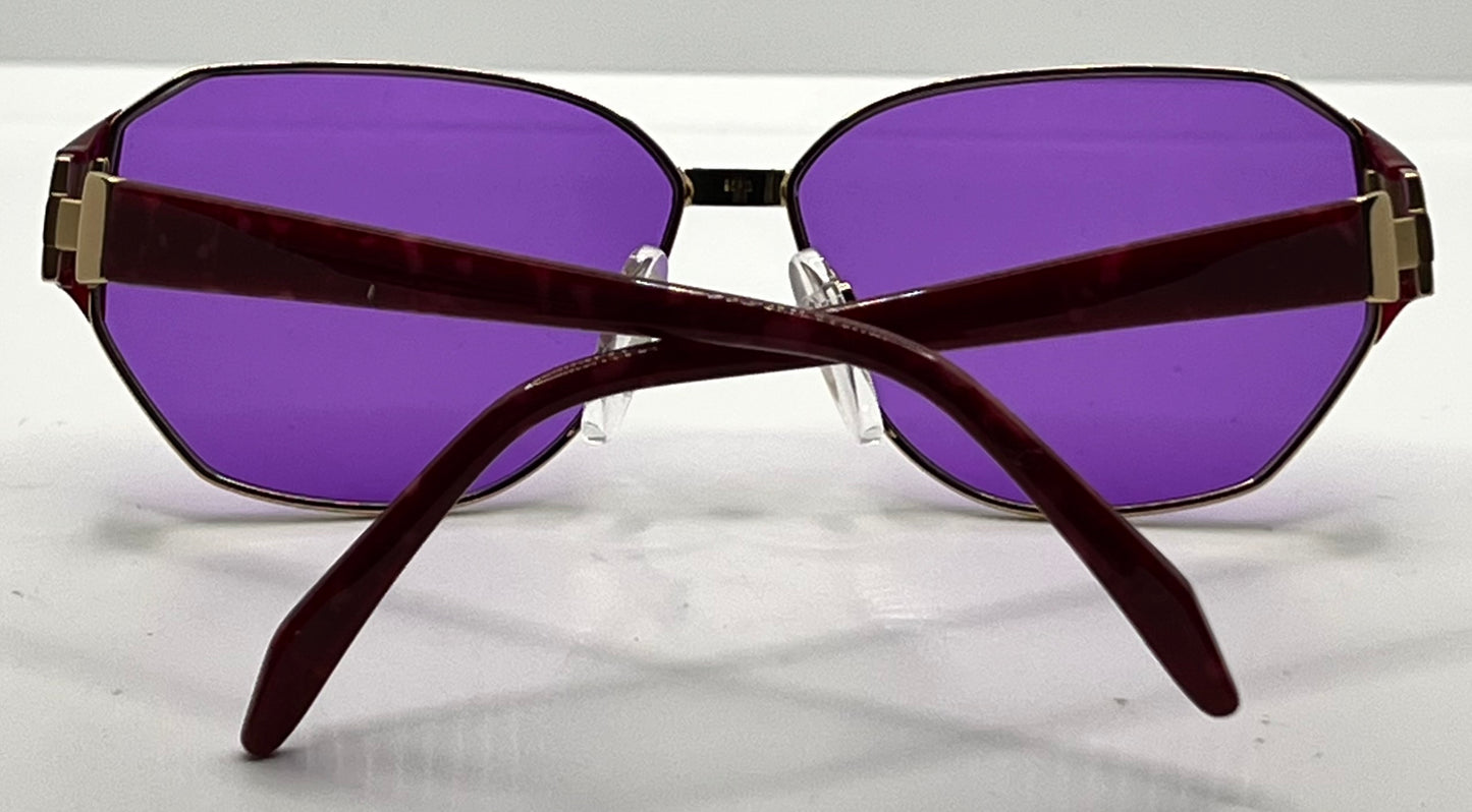 Silhouette M 6104 V 6055 Vintage Sunglasses W|New Solid Purple Custom Lenses-56Mm-Unworn|Nos-Austria