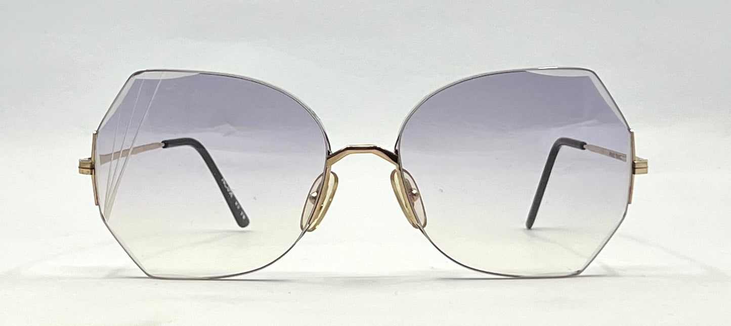 THIRA 62 Vintage 70s Frame-Rimless Geometric Sunglasses-Unworn-France
