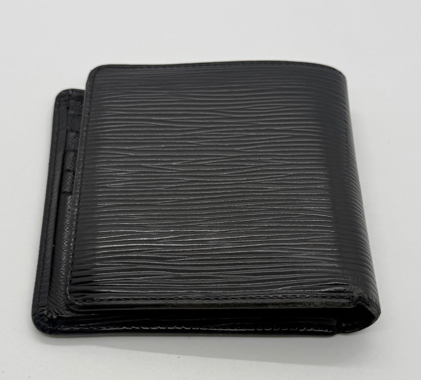 Louis Vuitton Epi Leather Bifold Wallet-Black Noir-LV Authentic